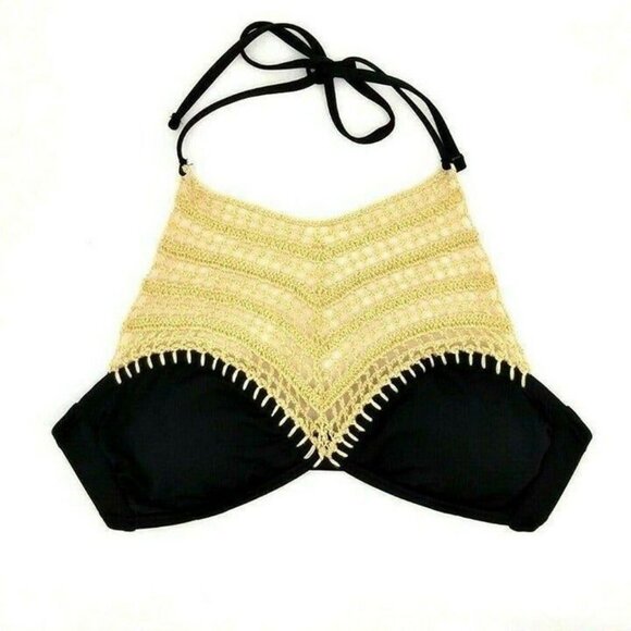The Bikini Lab Halter Crochet Bikini Swim Top - Picture 9 of 9